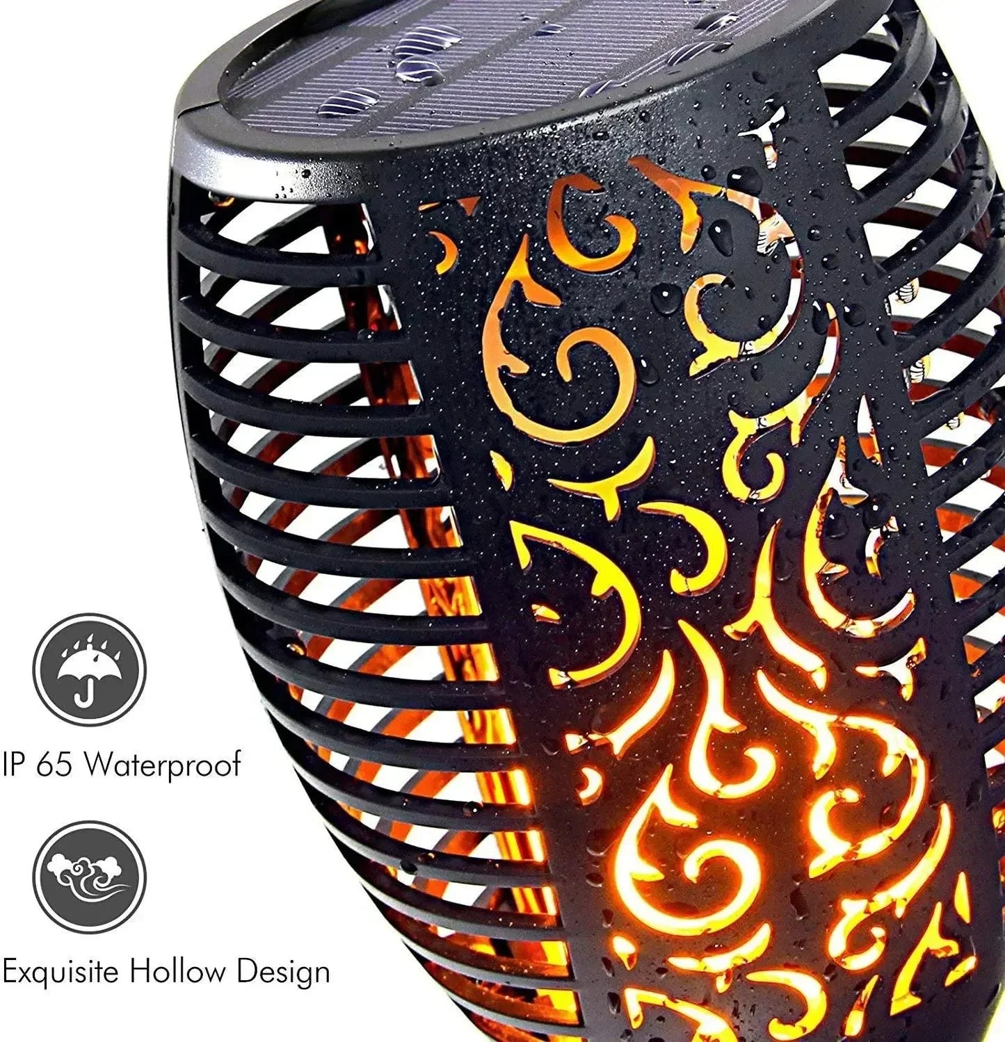 LED solar torch – Realistic flame without fire