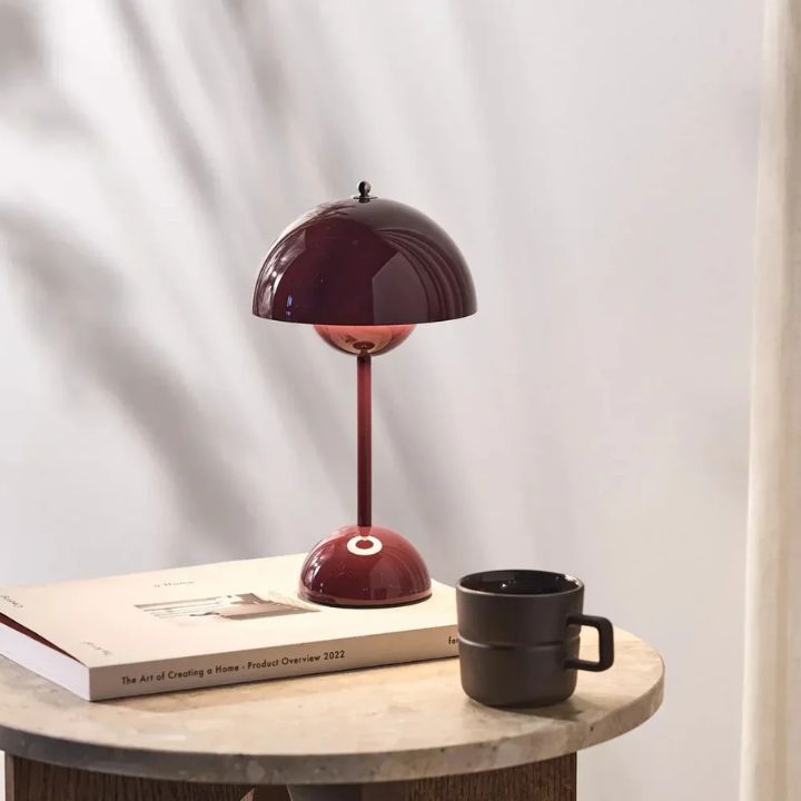 Modern LED table lamp, wireless and dimmable 