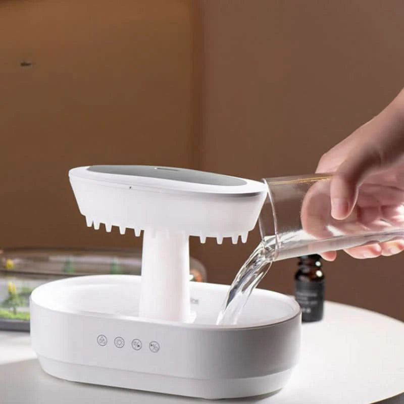 Diffusor med regneffekt - lyd, tåke og stemningslys 