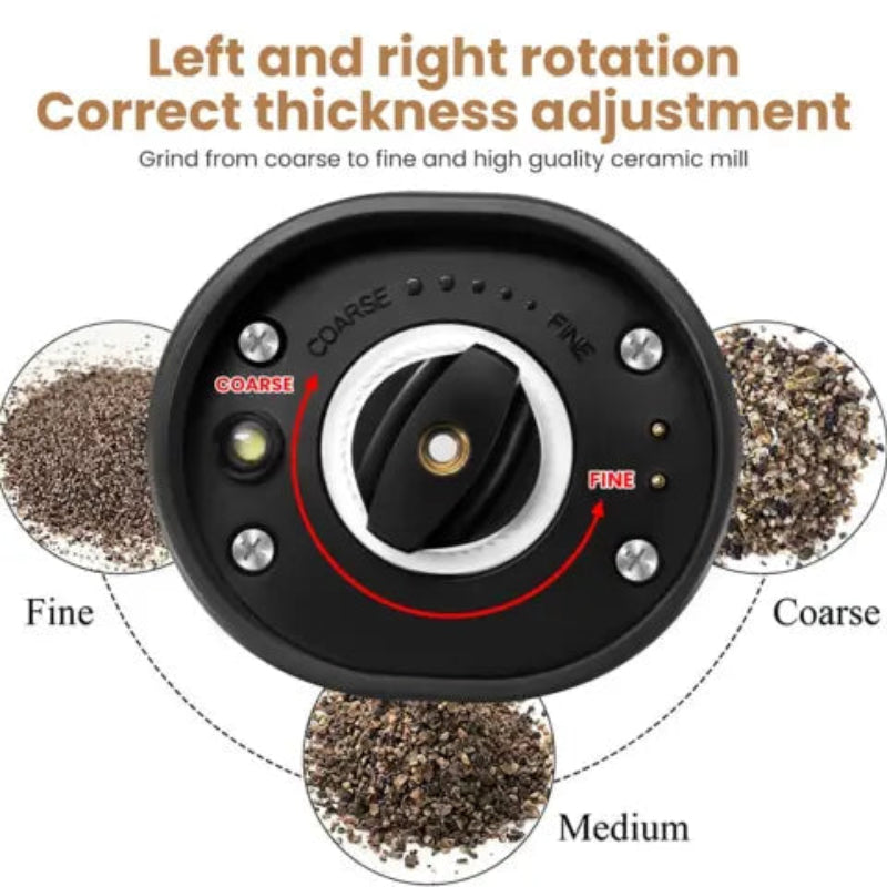 Elektrisk kvern LED – Presis krydderblanding med én hånd 