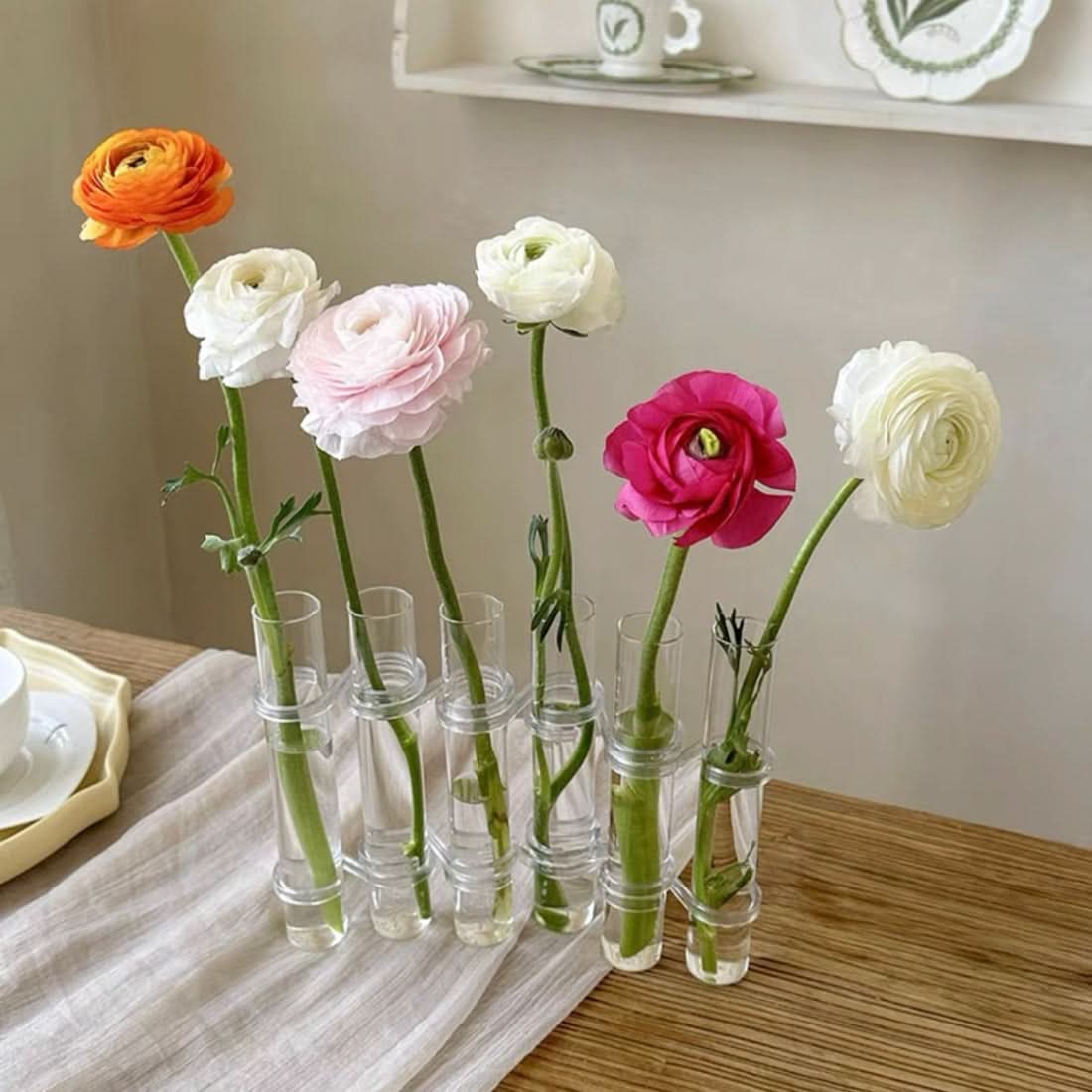 Vaso modulare elegante per composizioni floreali creative 