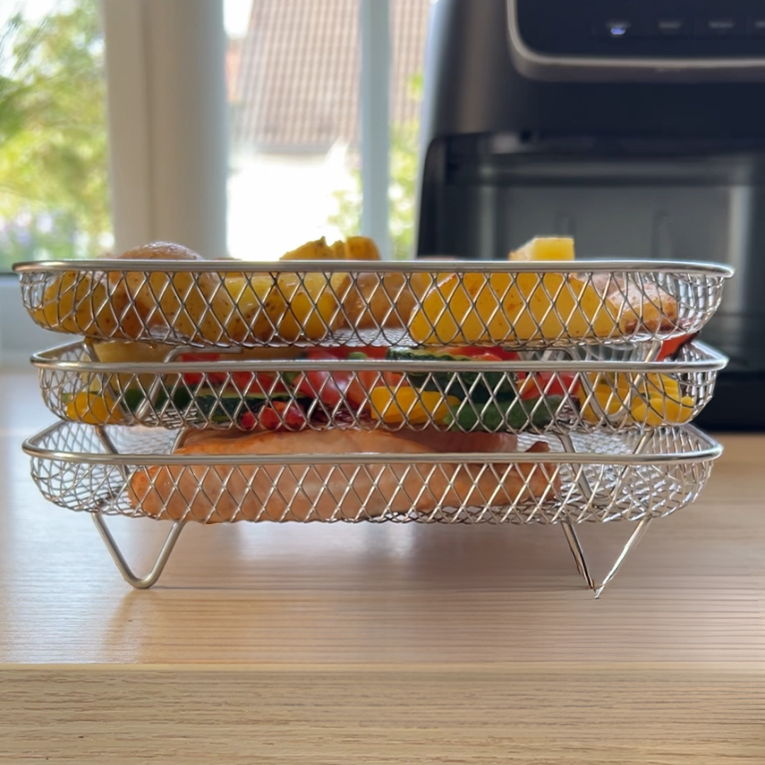 Pinoittavat korit tasaiselle kypsennykselle ilmassa (x3) 