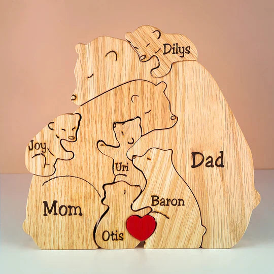 Persoonlijke houten puzzel: een uniek familieherinnering 