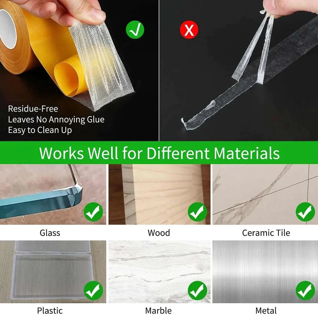 Cinta de doble cara potente para reparaciones fiables 