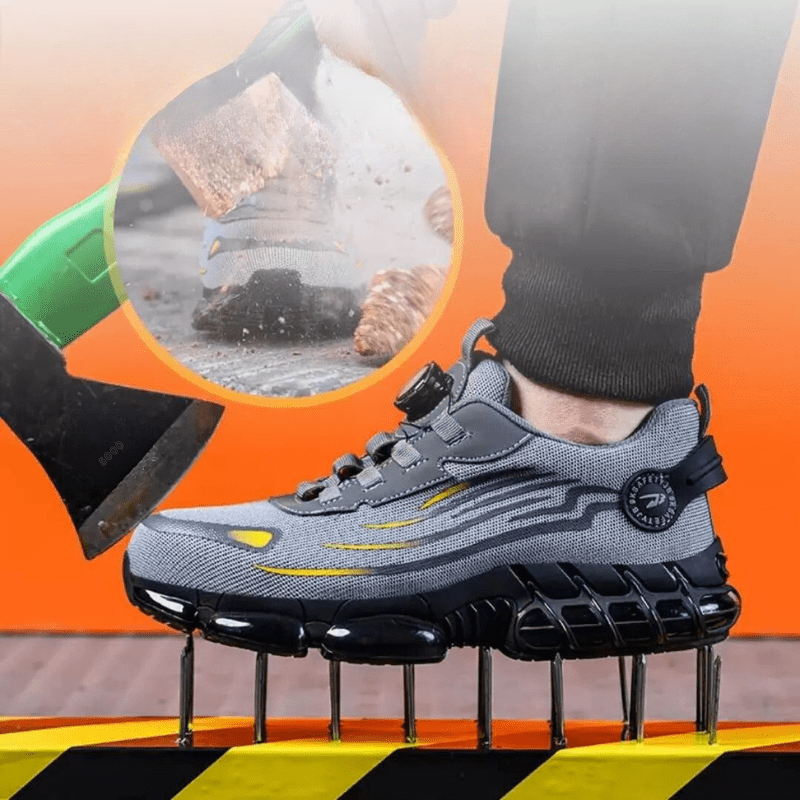 Henner Z90 Ultra-lightweight and wear-resistant safety shoes with a rotating buckle and steel toe cap 