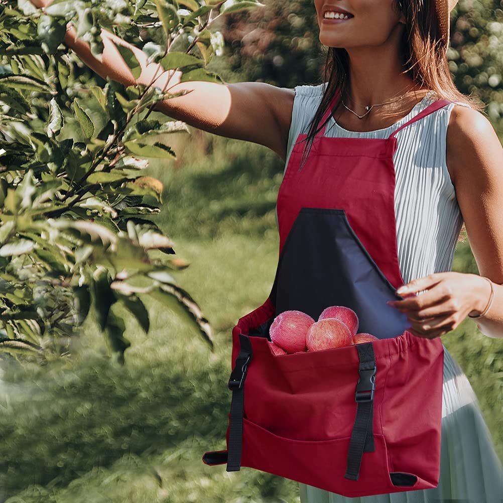 Practical gardening apron with large harvest pocket 