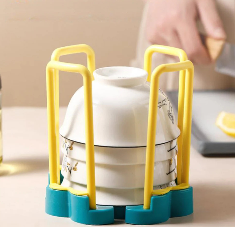 Soporte de escurridor ajustable para cuencos bien ordenados 