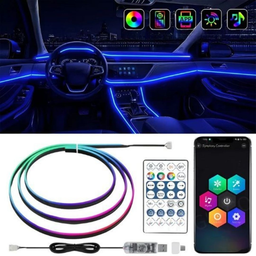 LED φωτισμός για ένα στυλάτο εσωτερικό αυτοκινήτου 