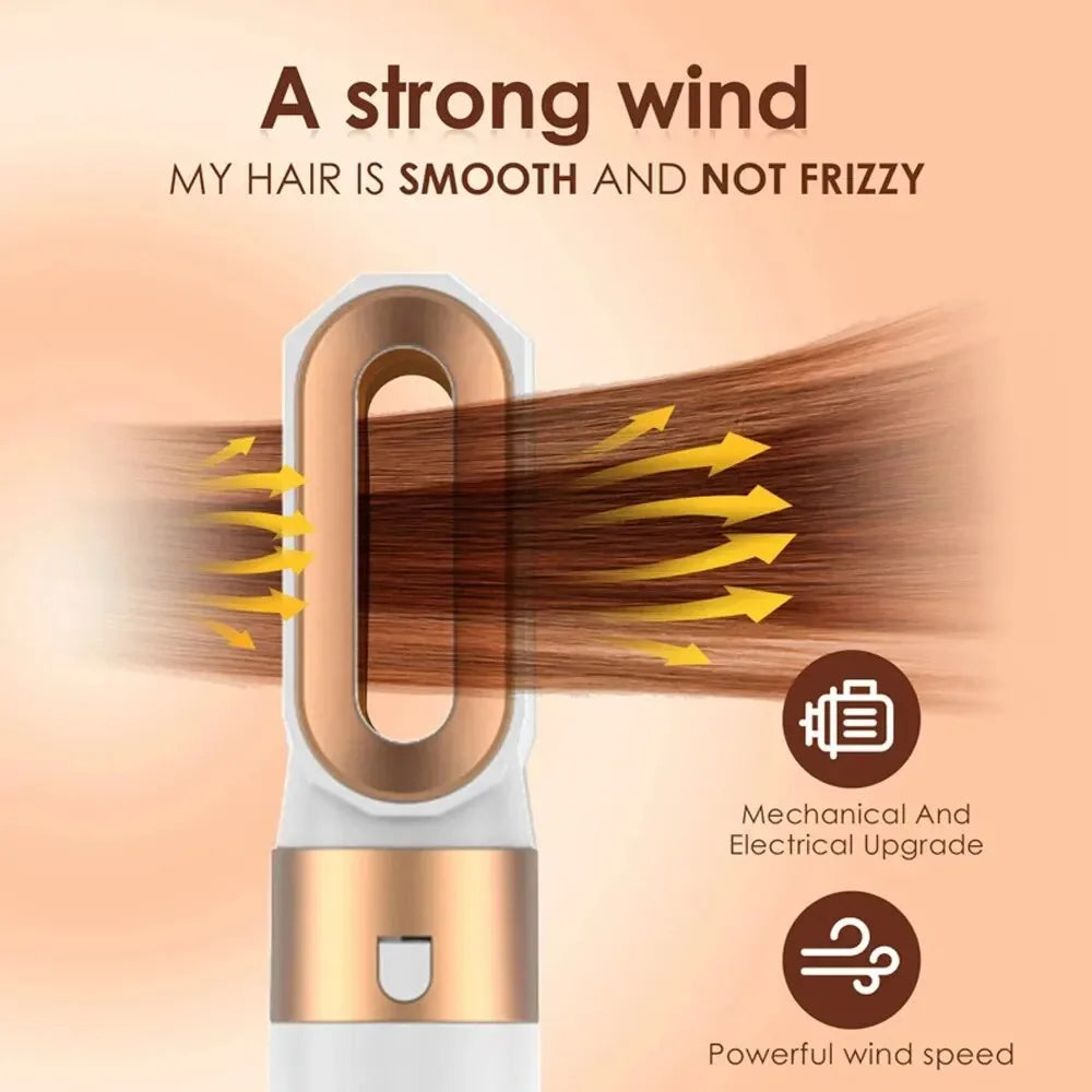 قم بتصفيف الشعر، فرده وتجفيفه بجهاز واحد 5 في 1 