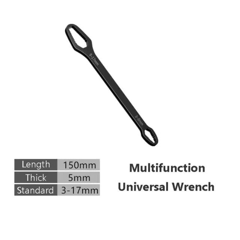 Többfunkciós, robusztus kulcs különböző csavarokhoz és anyákhoz 