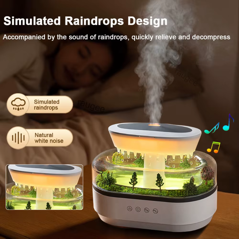 Diffusor med regneffekt - lyd, tåke og stemningslys 