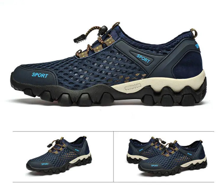 Orthopedic hiking shoes with quick-drying 